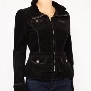 White House Black Market Black Utility Jacket/ Size 6